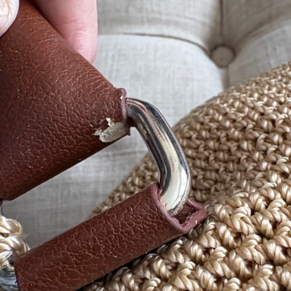 The Sak Beige Straw Tote with Brown Trim - Picture 5 of 16